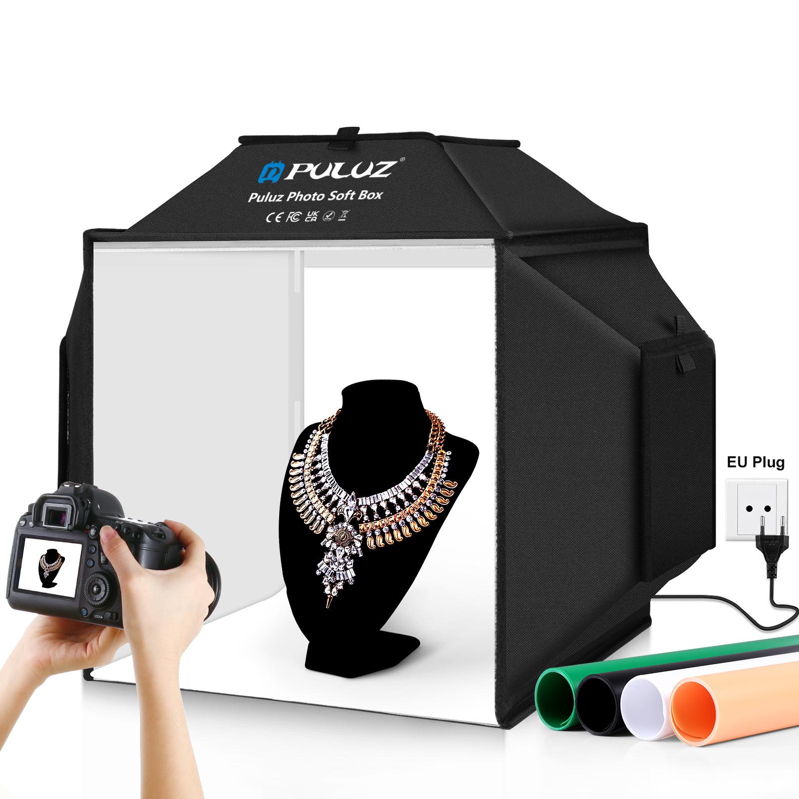 Photography Lighting Kit With Backdrop - PULUZ 40 см складная 72 Вт