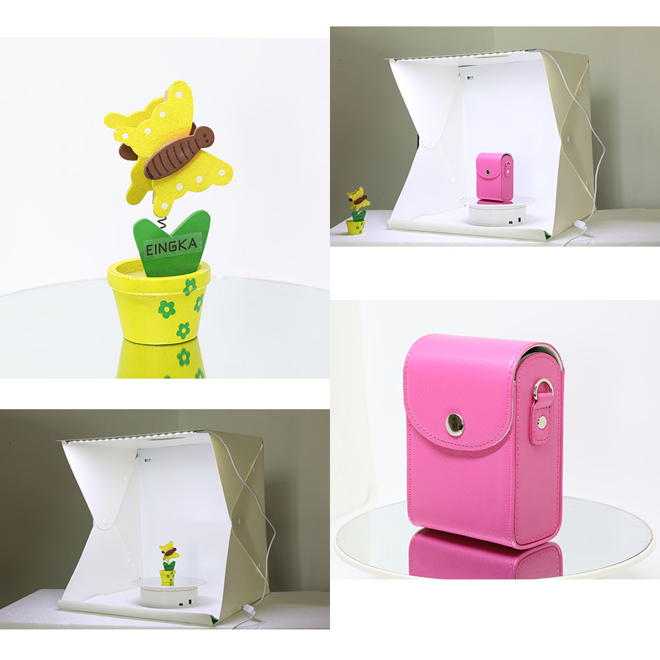 Photography Lighting White Background - Складной студийный диффузор-софтбокс с LED-подсветкой, черно-белый