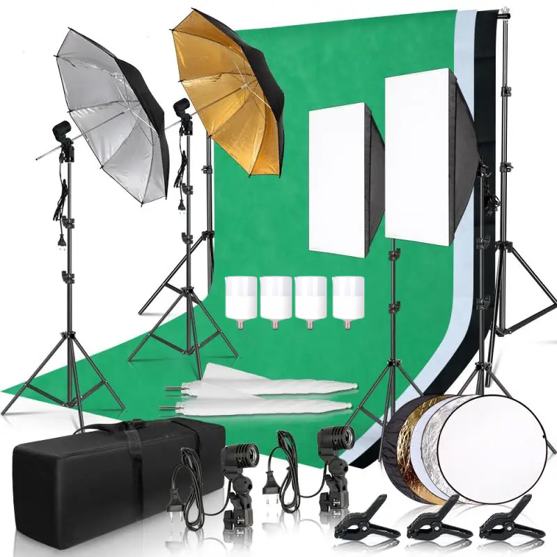 Комплект освещения для фотосъе – обзор и цена Photography Lighting Kit With Backdrop