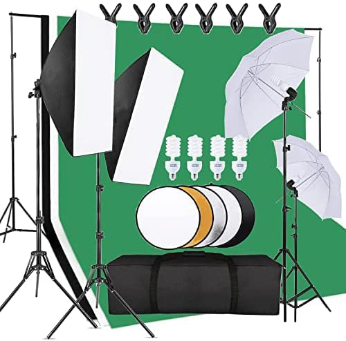 Экономичный набор оборудования – обзор и цена Photography Lighting Kit With Backdrop
